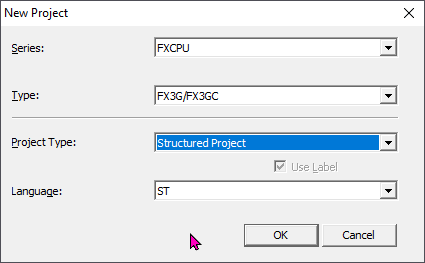 Создание нового проекта